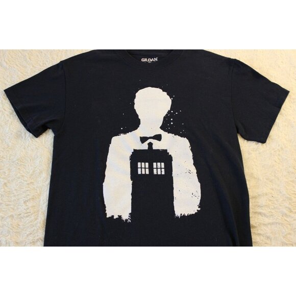 NWOT Dr Who Matt Smith 11th Dr and Tardis Graphic T- shirt Navy/White Small - Picture 2 of 5